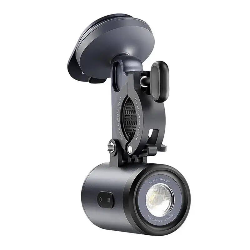 Soporte para bicicleta Baseus PrimeTrip soporte para móvil 2 en 1 con linterna, negro