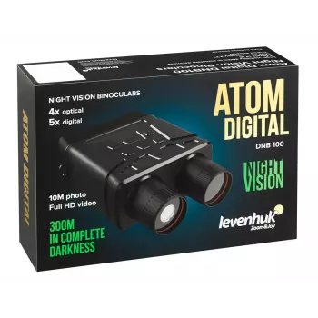 Prismáticos digitales de visión nocturna Levenhuk Atom DNB100, alcance de hasta 100 m