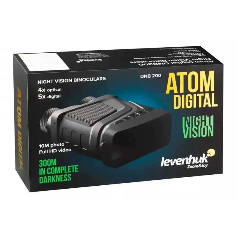 Prismáticos de visión nocturna Levenhuk Atom DNB200 — aumento 2x, alcance de detección 200 m