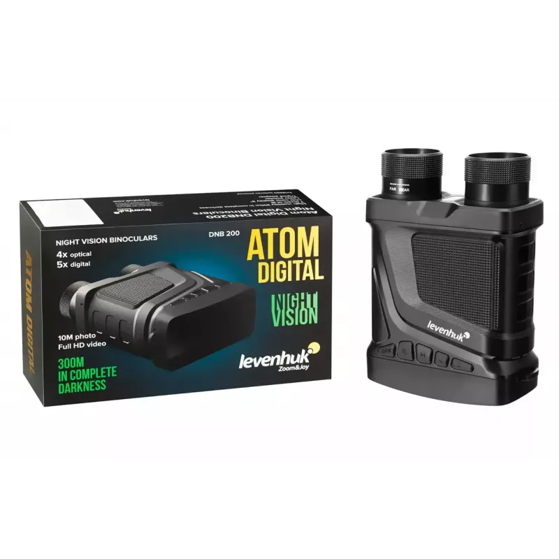 Prismáticos de visión nocturna Levenhuk Atom DNB200 — aumento 2x, alcance de detección 200 m