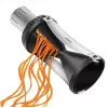 Cortador de espiral manual GEFU Spirelli 2.0 negro plata plástico acero inoxidable