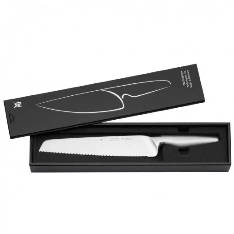 WMF Chef's Edition 1.882.026.032 cuchillo para pan y uso general, cepillado, 24 cm
