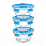 EMSA CLIP & CLOSE N10507 Set cuadrado azul, transparente 3 uds.