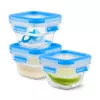 EMSA CLIP & CLOSE N10507 Set cuadrado azul, transparente 3 uds.