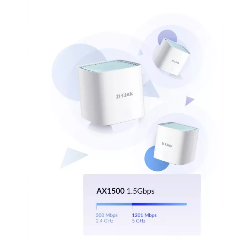 Sistema mesh D-Link EAGLE PRO AI AX1500 Dual-Band Wi-Fi 6