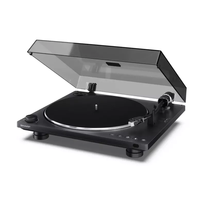 Tocadiscos Sharp RP-TT100 negro accionamiento directo con salida USB para grabación digital