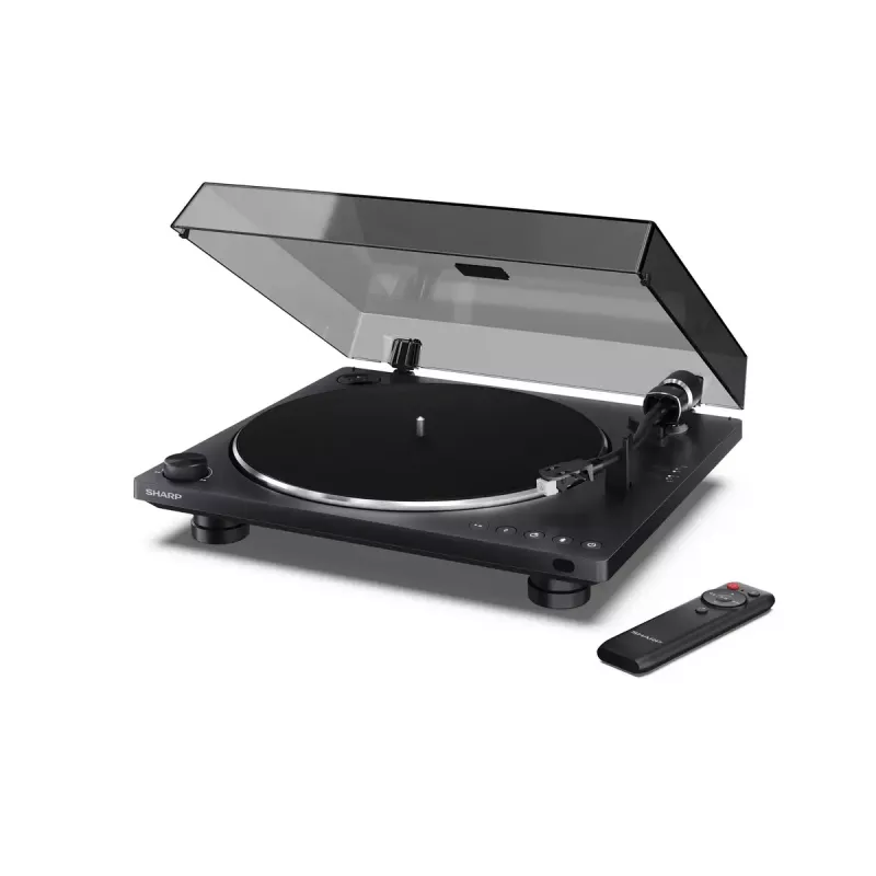 Tocadiscos Sharp RP-TT100 negro accionamiento directo con salida USB para grabación digital
