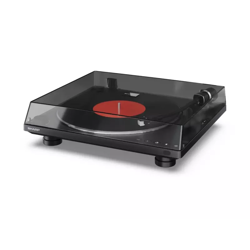 Tocadiscos Sharp RP-TT100 negro accionamiento directo con salida USB para grabación digital