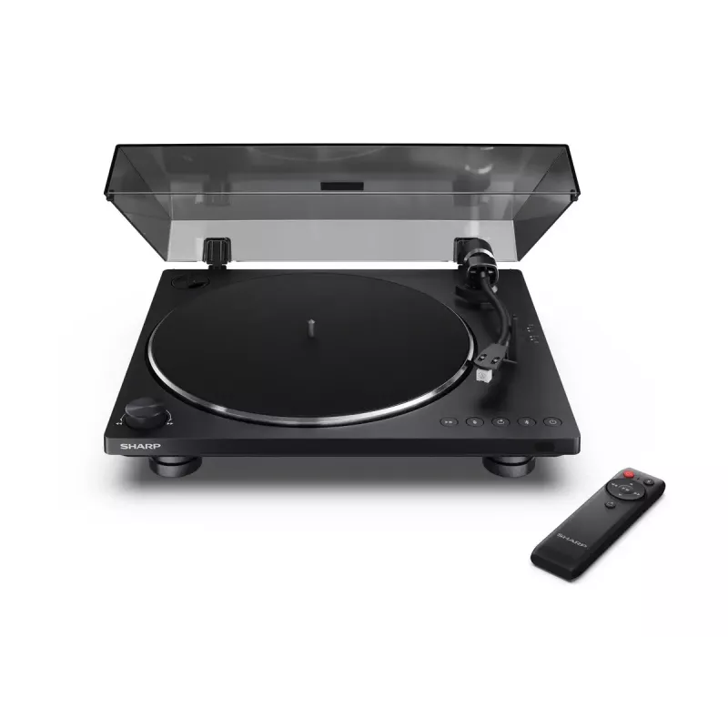 Tocadiscos Sharp RP-TT100 negro accionamiento directo con salida USB para grabación digital