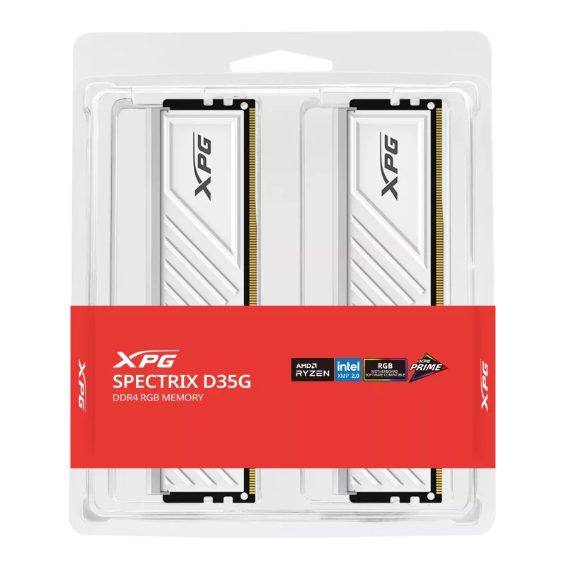 16 GB ADATA DIMM 3600 (2x 8 GB) Dual-Kit (blanco, AX4U36008G18I-DTWHD35G, XPG Spectrix D35G, INTEL XMP)