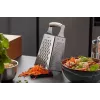 Rallador de acero inoxidable GEFU GRATO G-89562 — diseño cuadrado, construcción de acero inoxidable