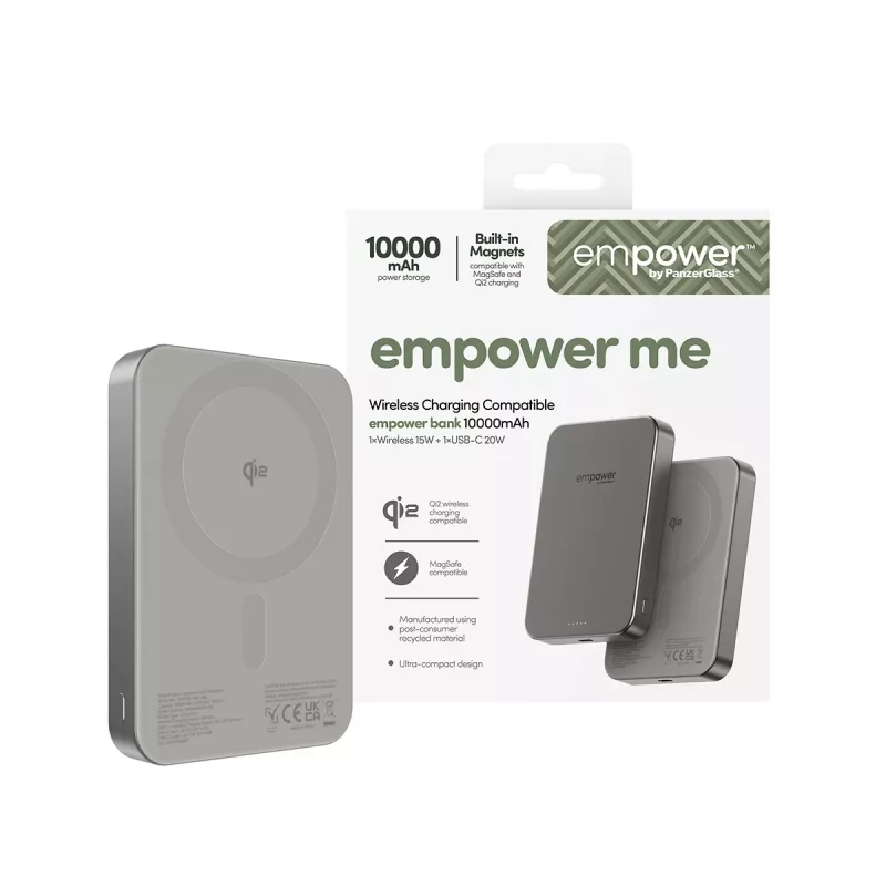 Batería externa PanzerGlass empower by empower Bank 10000mAh Titanium