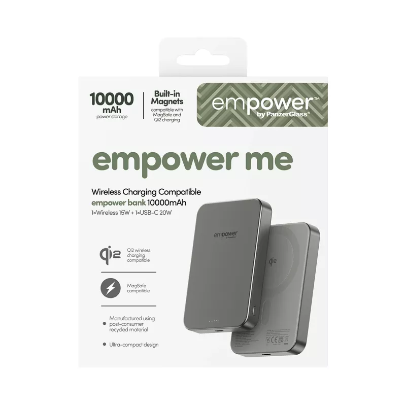 Batería externa PanzerGlass empower by empower Bank 10000mAh Titanium