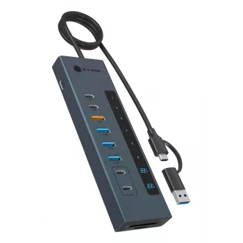 ICY BOX Hub USB Type-C 11 en 1 con lector de tarjetas y PD