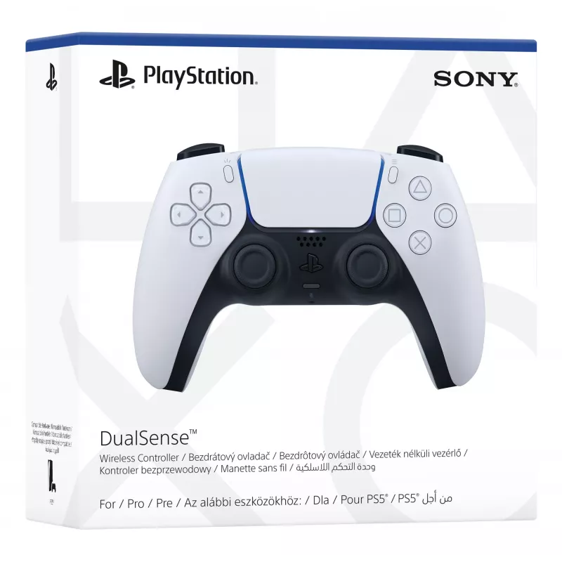 Sony DualSense V2 PS711000040185 mando inalámbrico para PlayStation 5, con cable e inalámbrico, Bluetooth/USB-C, blanco/negro