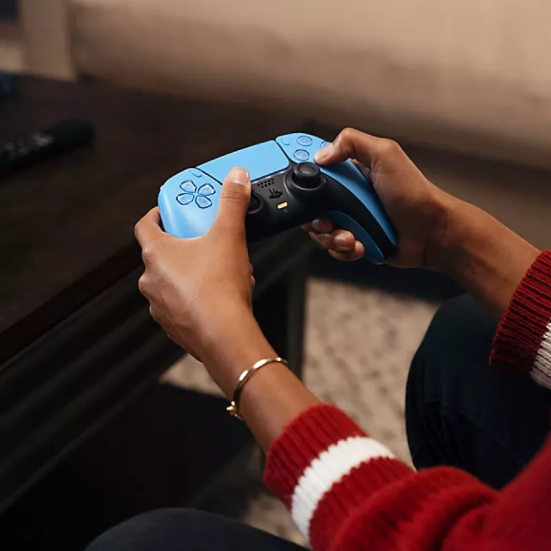 Mando Sony DualSense V2 negro, azul Bluetooth/USB analógico/digital PlayStation 5