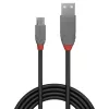 Cable USB 2.0 Lindy 2 m Type-A a Micro-B, Anthra Line