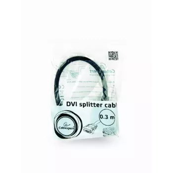 Adaptador de cable de vídeo GEMBIRD DVI-I a 2×VGA (D-Sub), 0,3 m, negro