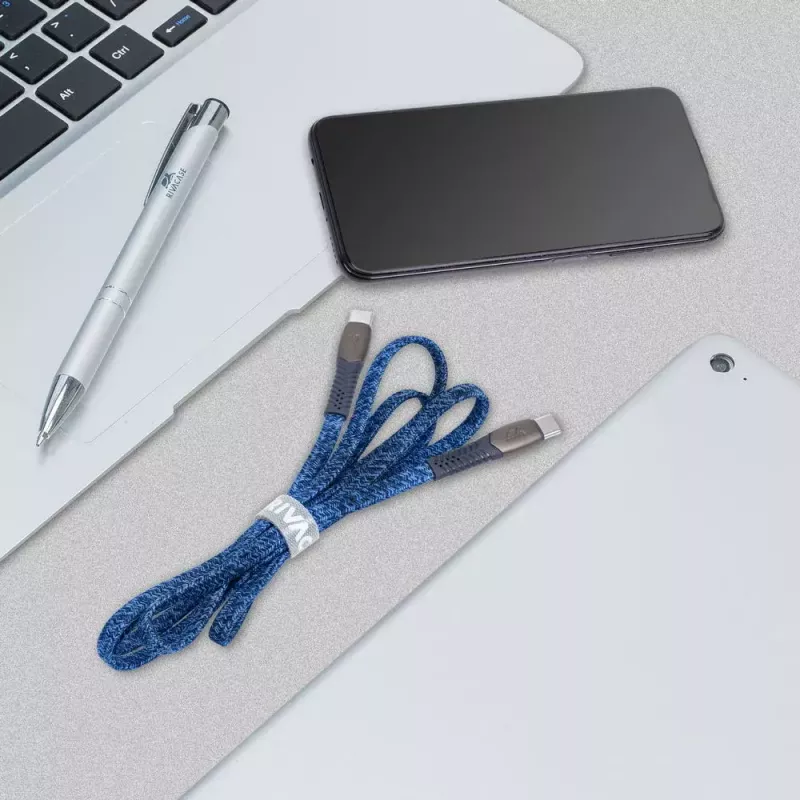Cable USB Rivacase PS6105 BL12 USB 2.0 1,2 m USB-C azul
