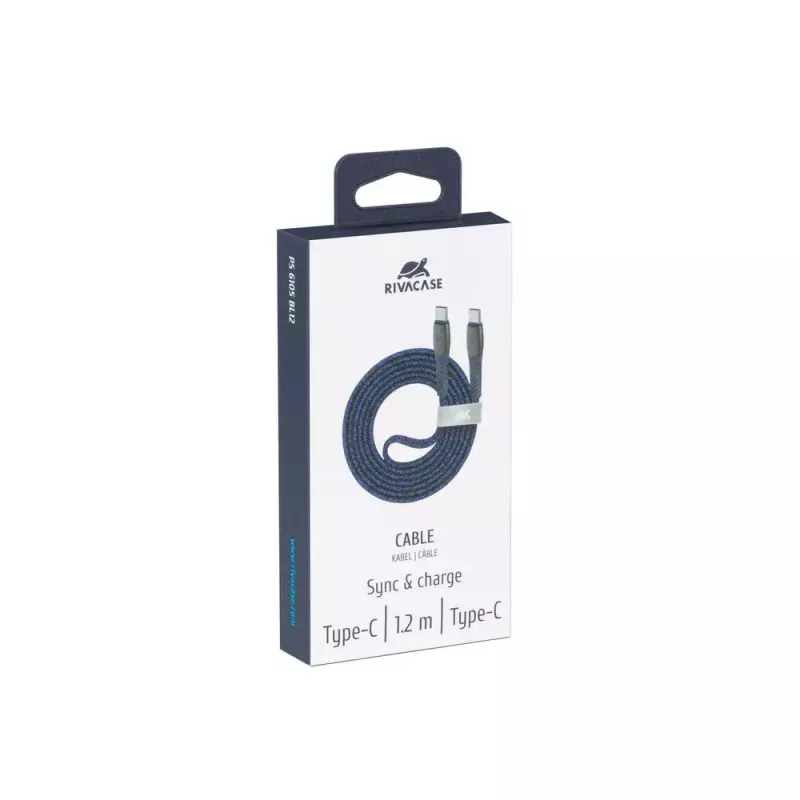 Cable USB Rivacase PS6105 BL12 USB 2.0 1,2 m USB-C azul