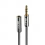 Lindy 0.5M Cable de audio 3.5MM, CROMO LINE