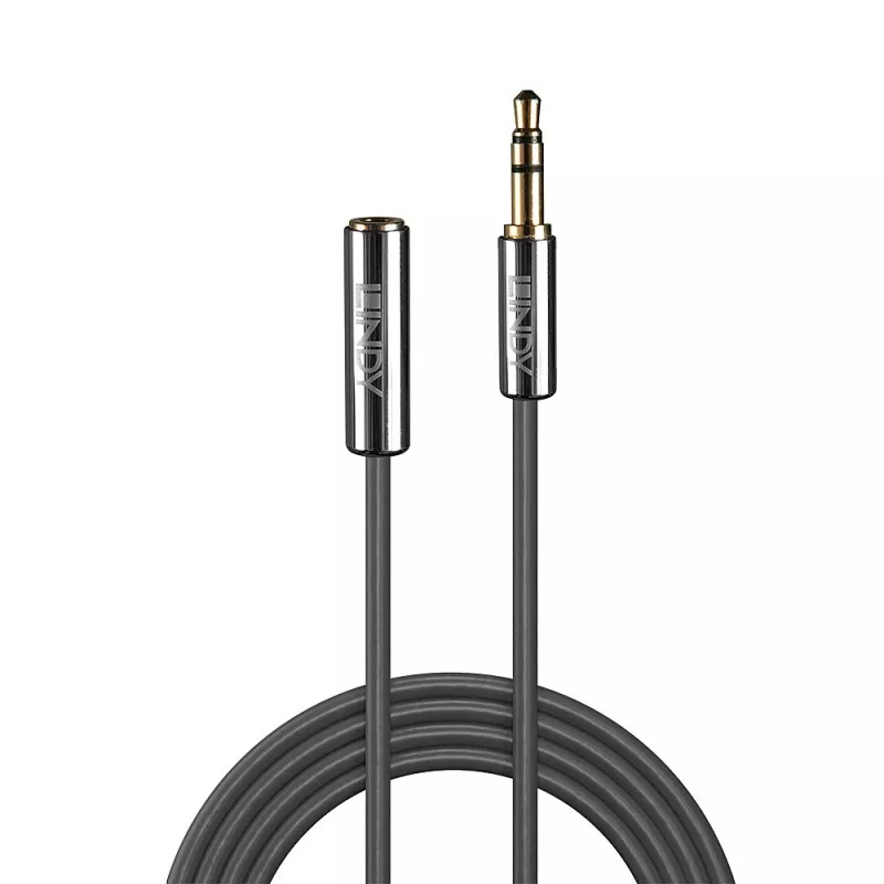 Lindy 0.5M Cable de audio 3.5MM, CROMO LINE