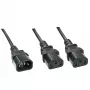 Lindy cable divisor IEC de 1 m IEC C14 a 2 x IEC C13