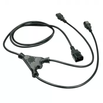 Lindy cable divisor IEC de 1 m IEC C14 a 2 x IEC C13