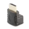 Lindy adaptador acodado 90° de conector hembra HDMI a conector macho HDMI - hacia abajo