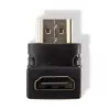Lindy adaptador acodado 90° de conector hembra HDMI a conector macho HDMI - hacia abajo
