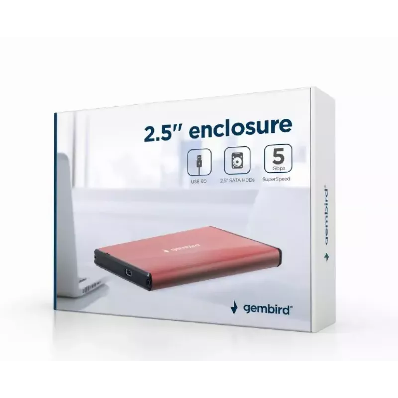Carcasa HDD Gembird EE2-U3S-3-P para discos SATA de 2,5