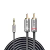 Lindy cable de audio de 0,5 m jack de 3,5 mm a RCA, Cromo Line