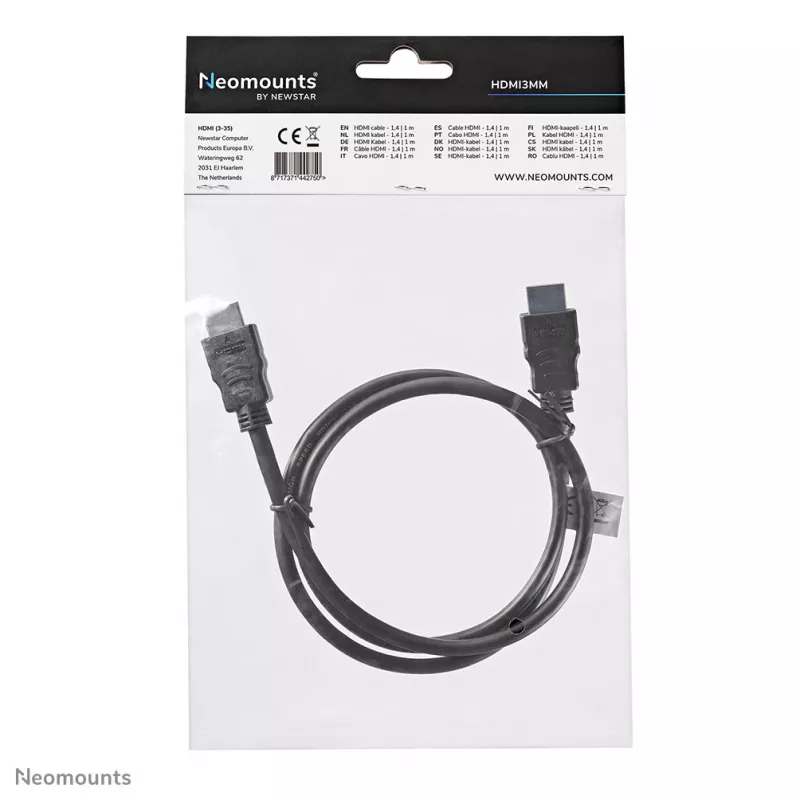 Neomounts HDMI3MM cable High Speed HDMI 1.3, HDMI macho a HDMI macho, 1 m