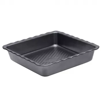 Fuente para lasaña Resto Kitchenware 96115 rectangular acero al carbono 255x255x50 mm
