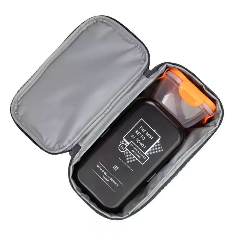 Fiambrera RESTO 5503 — 6 L de capacidad, gris, PEVA y poliéster, compacta 190×150 mm