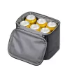 Fiambrera RESTO 5503 — 6 L de capacidad, gris, PEVA y poliéster, compacta 190×150 mm