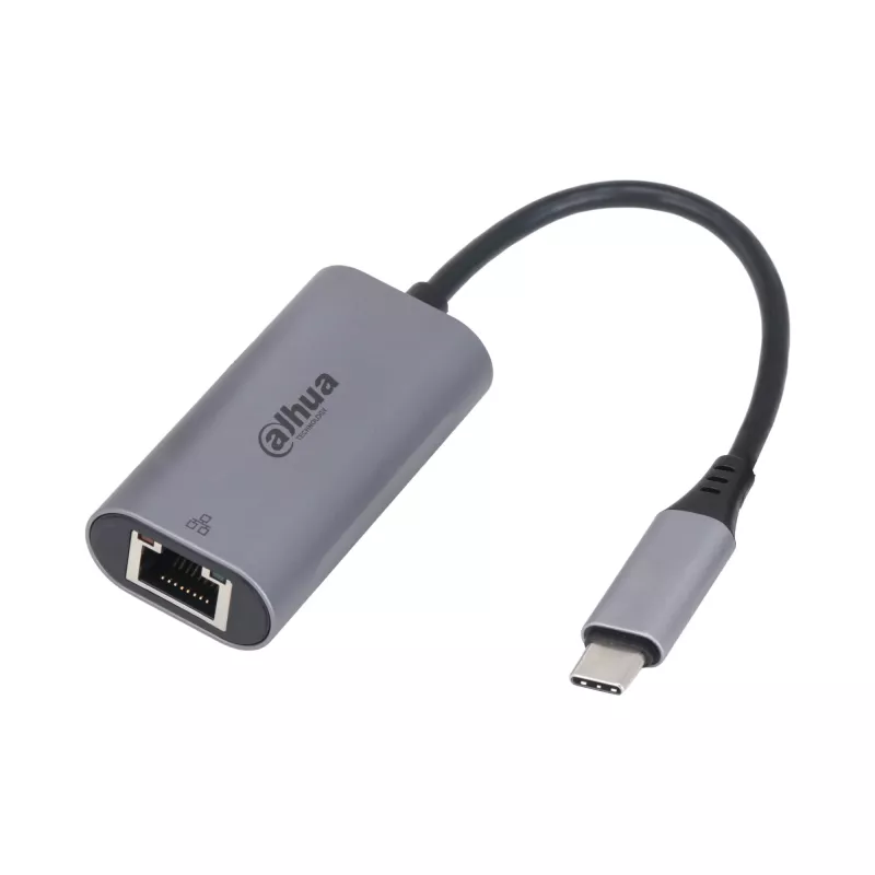 Adaptador USB 3.0 Type-C a RJ45 DAHUA TC31 — 1000 Mbit/s, alimentado por USB, Gris