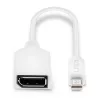 Lindy 0,20 m Cable adaptador Mini DisplayPort a DisplayPort, 0,15 m, Mini DisplayPort, DisplayPort, conector macho, conector hembra, Blanco