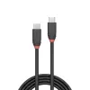 Cable Lindy USB 3.2 tipo C a C de 1 m, 20 Gbit/s, Black Line