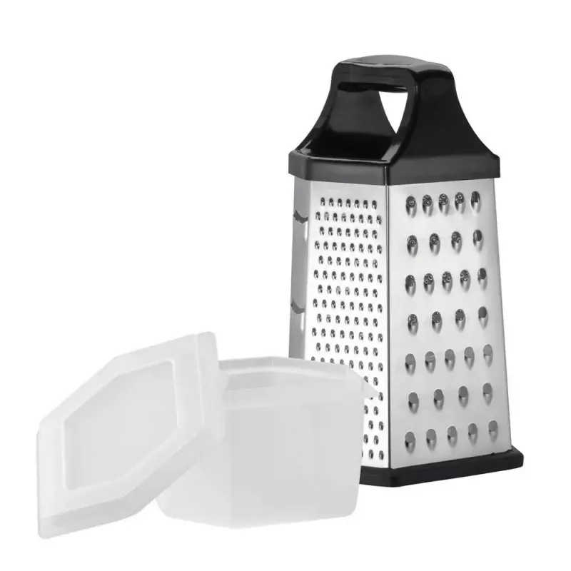 Rallador de caja Resto Kitchenware 95413 negro acero inoxidable