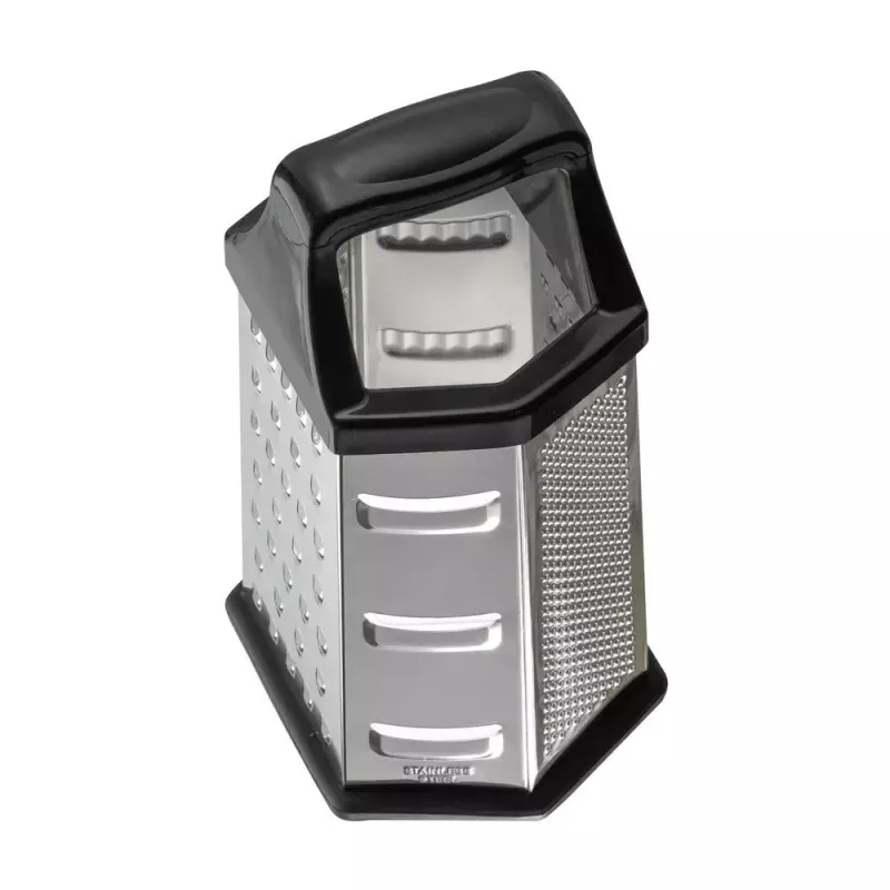 Rallador de caja Resto Kitchenware 95413 negro acero inoxidable
