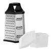 Rallador de caja Resto Kitchenware 95413 negro acero inoxidable
