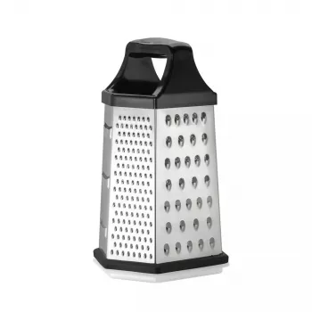 Rallador de caja Resto Kitchenware 95413 negro acero inoxidable