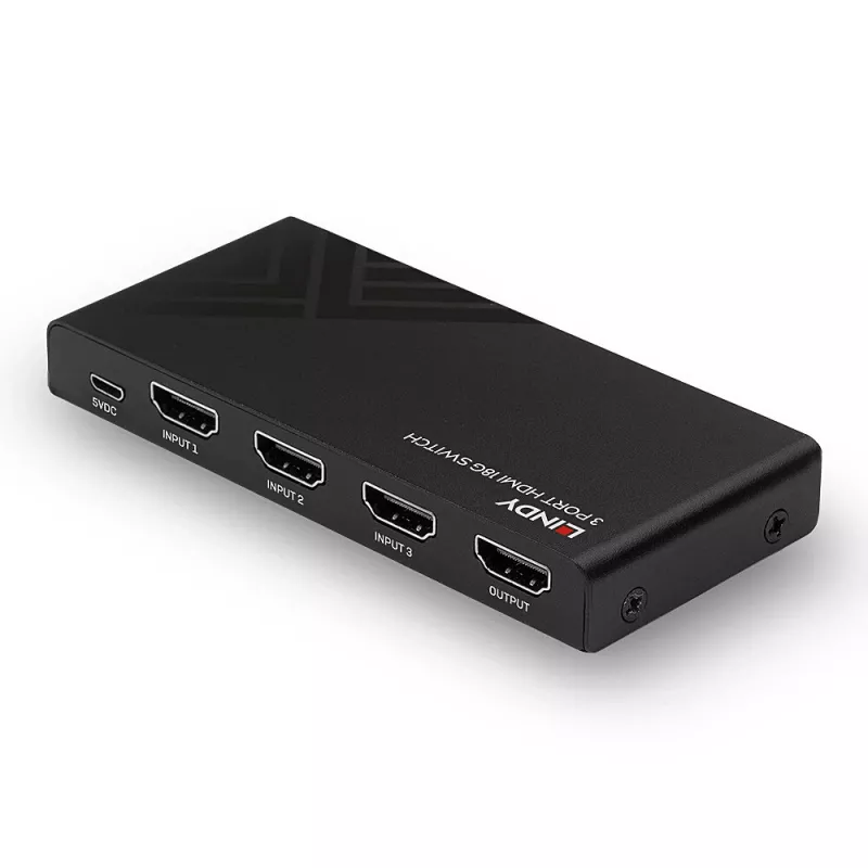 Switch Lindy 3 puertos HDMI 18G