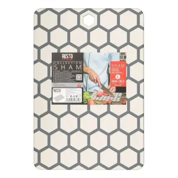 Tabla de cortar Resto Kitchenware 95403 rectangular plástico gris blanco