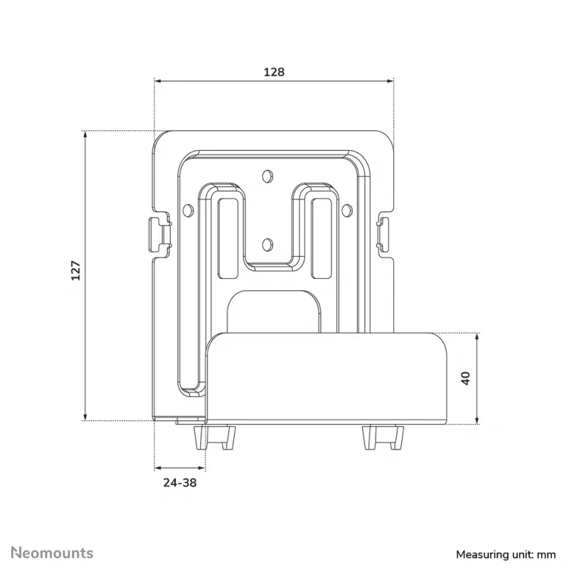 Soporte universal para reproductor multimedia Neomounts AWL-440BL