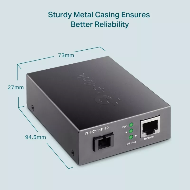 Convertidor de medios TP-Link 10/100 Mbit/s RJ45 a 100 Mbit/s Singlemode SC WDM bidireccional