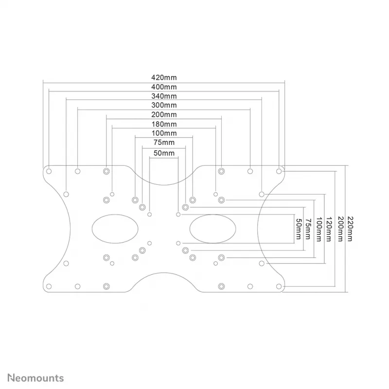 Adaptador VESA Neomounts FPMA-VESA400 22-52