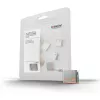Bloqueador de puertos USB Lindy (sin llave) - pack de 10, código de color: naranja