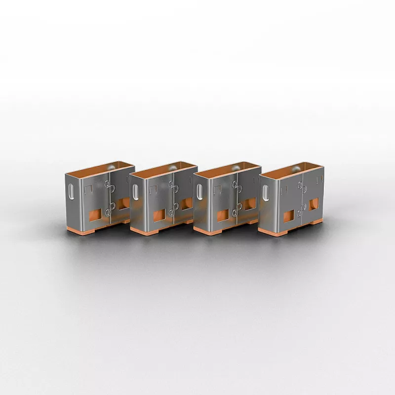 Bloqueador de puertos USB Lindy (sin llave) - pack de 10, código de color: naranja